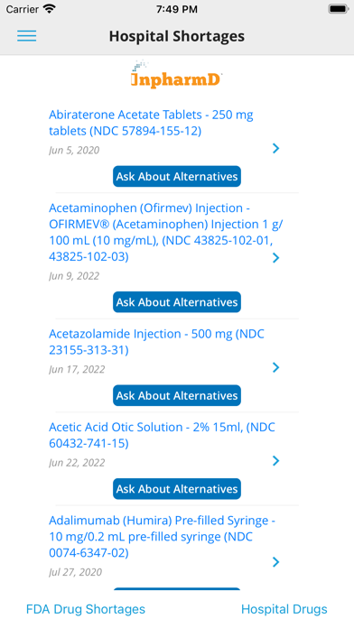 InpharmD Screenshot