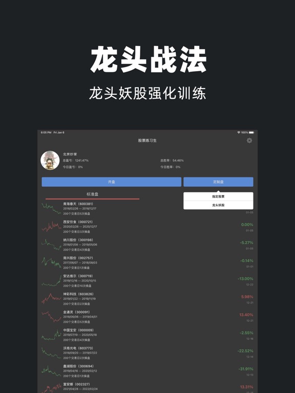 股票练习生-快速提升盘感 iPad screenshot 3 - Utilities app