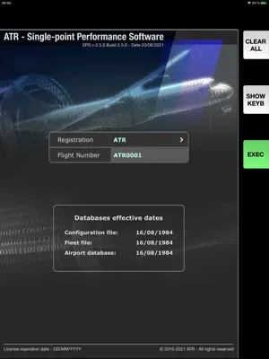 SPS - ATR aircraft performance screenshot 2