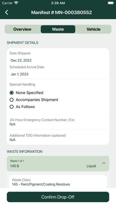 RPRA HazTrack Screenshot