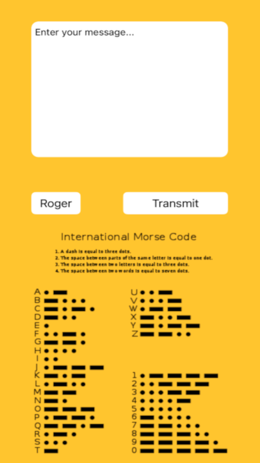 Morse Code Flash Transmitter (iOS) Podle: David Lent Morse Code Flash Transmitter (iOS) Podle: David Lent