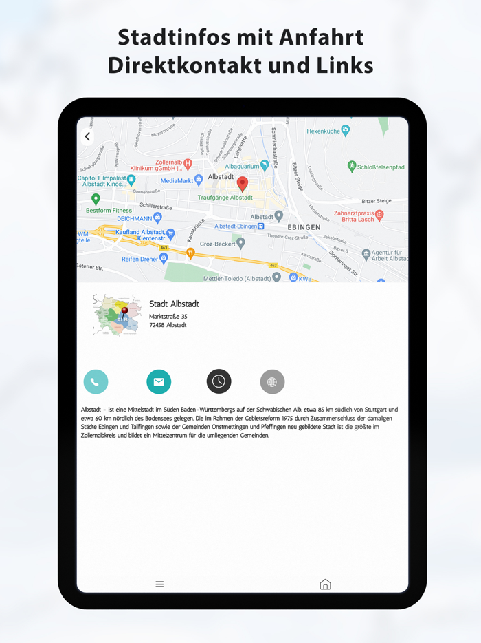 Region in der Tasche