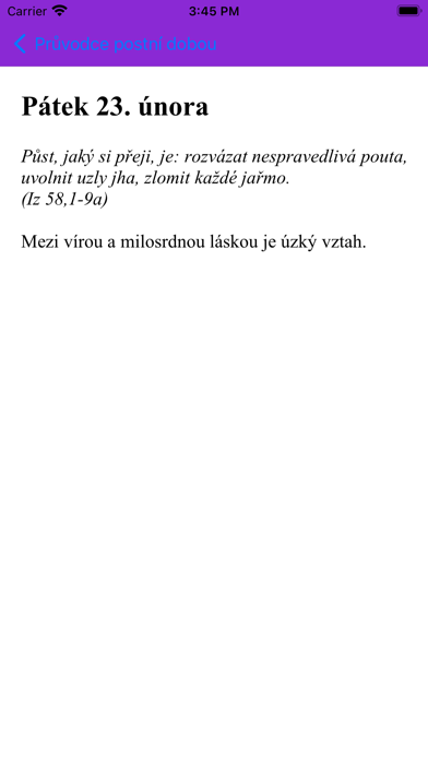 Průvodce Postní Dobou Screenshot