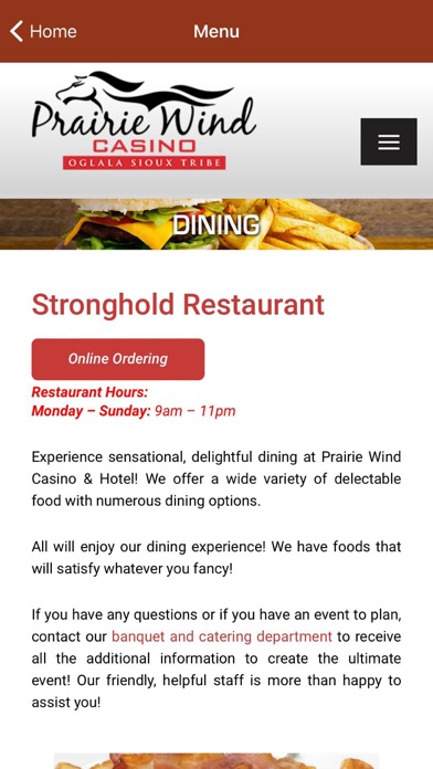 Prairie Wind Casino Restaurant Screenshot