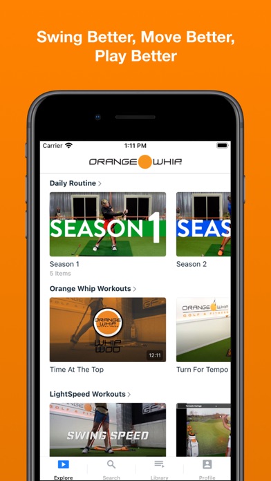 Orange Whip Golf & Fitness Screenshot