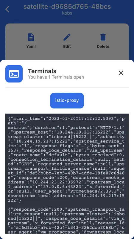 kubenav - Kubernetes Dashboard screenshot 4 of 7