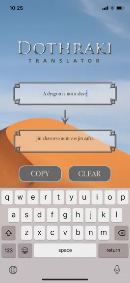 Game screenshot The Dothraki Translator hack