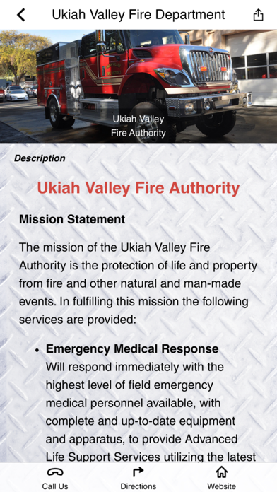 Ukiah Valley Fire Authority Screenshot