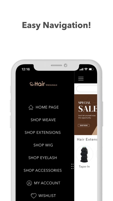 eHair Wholesale Screenshot