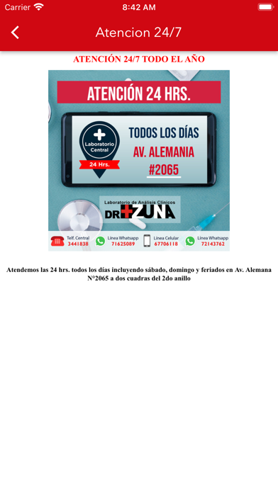 LABORATORIO DR. ZUNA Screenshot