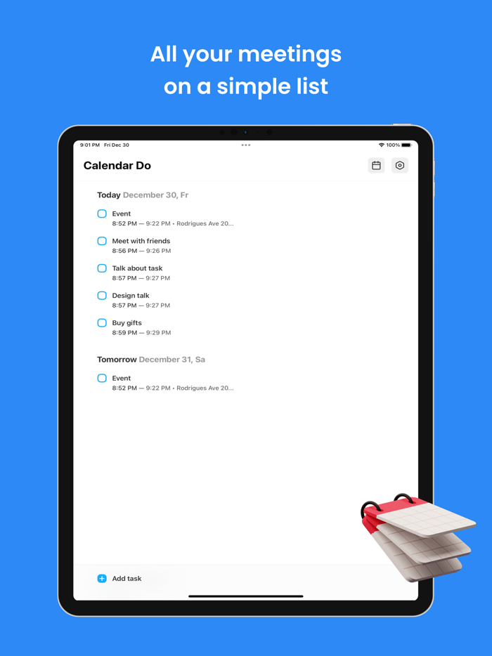 Calendar Do. Planner for meets
