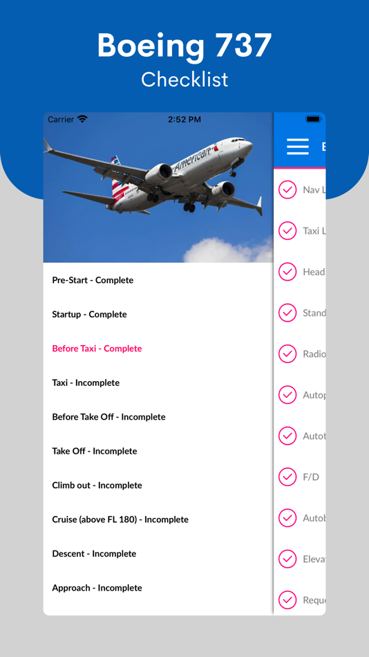 #2. Boeing 737 Checklist (iOS) 由: Bhavinkumar Satashiya