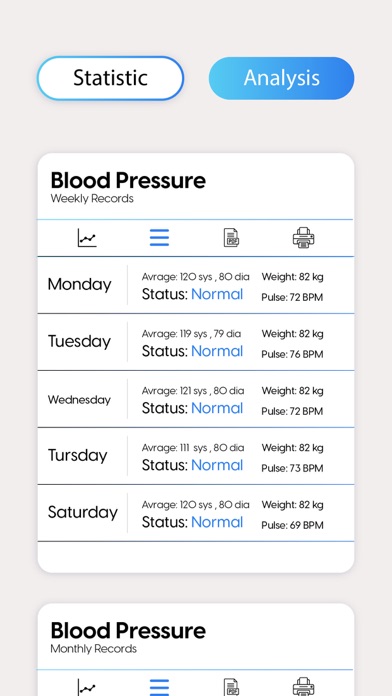 Blood Pressure Tracker BP App Screenshot