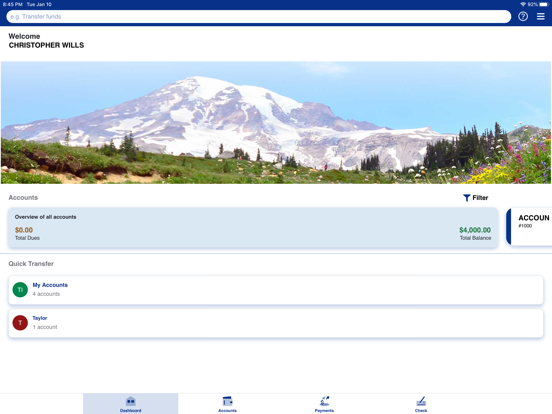 AmericanLakeMobileCU iPad screenshot 2 - Finance app