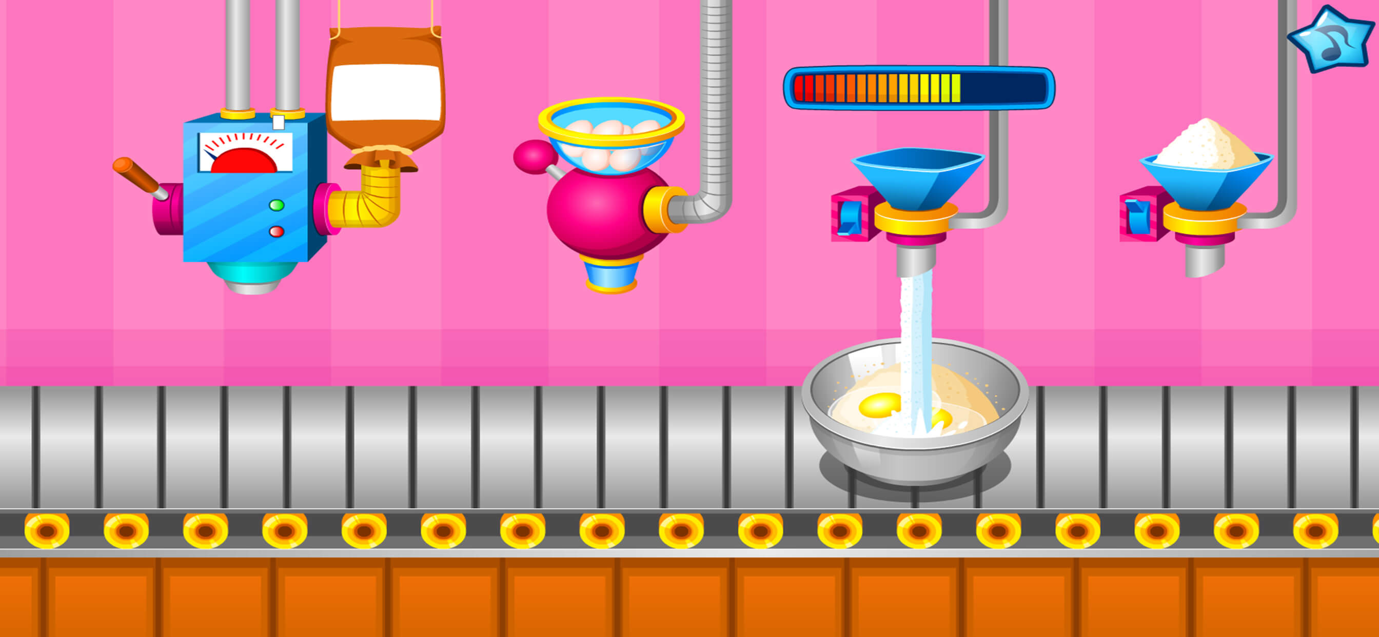 Cooking colorful cupcakes game
