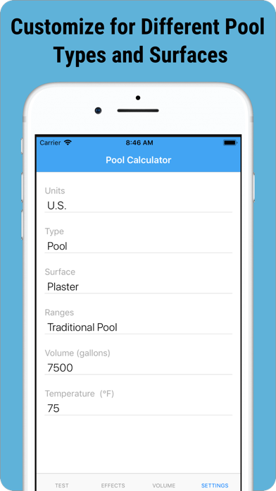 Pool-Calculator Screenshot