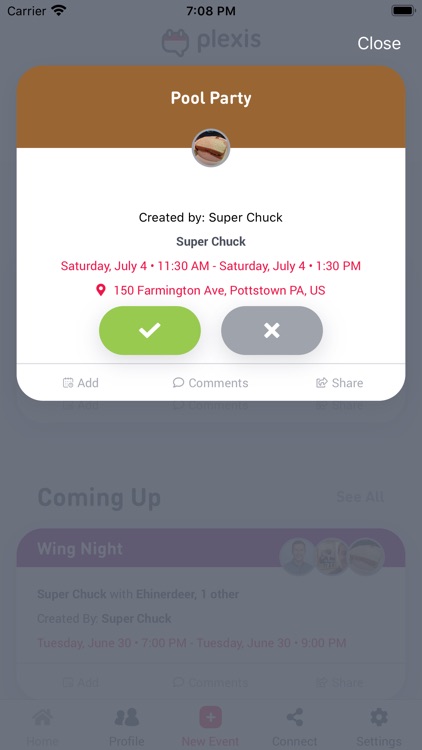 Plexis – Events With Friends screenshot-4