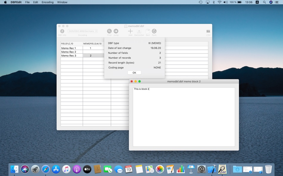 #7. DBFEdit (macOS) 由: Stanislav Gladkov