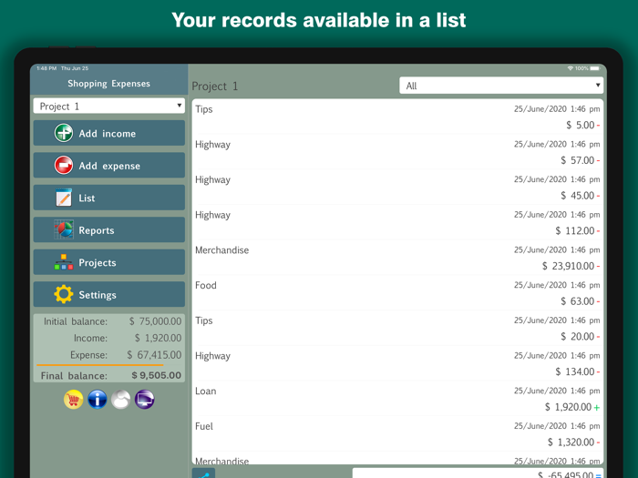 Shopping Expenses Finance