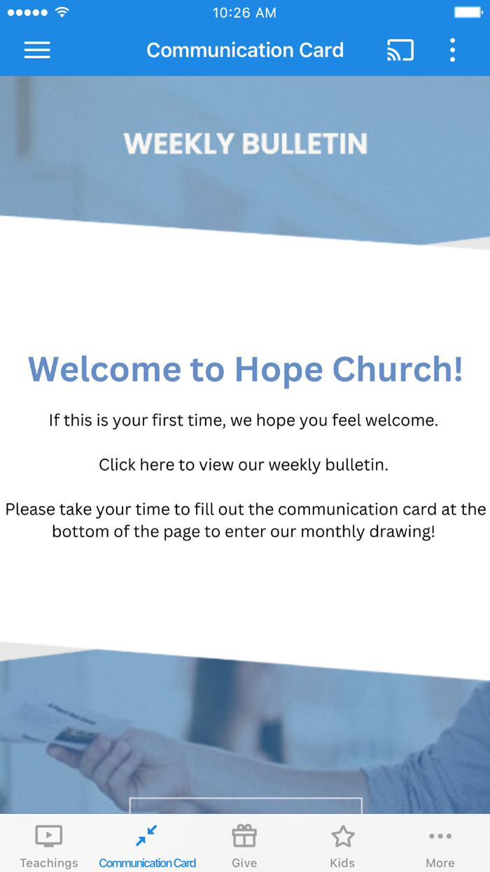 Hope Church Blaine App