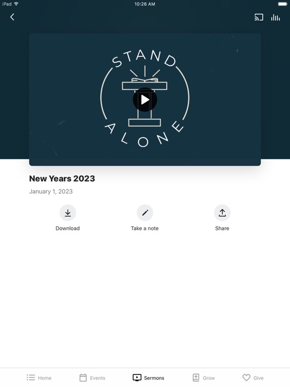 First Baptist Brandon iPad screenshot
