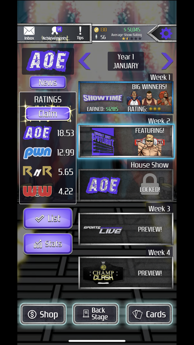 Modern Mania Wrestling GM Screenshot