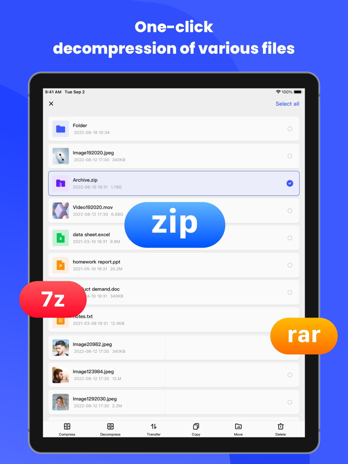 Unzip - File Explorer