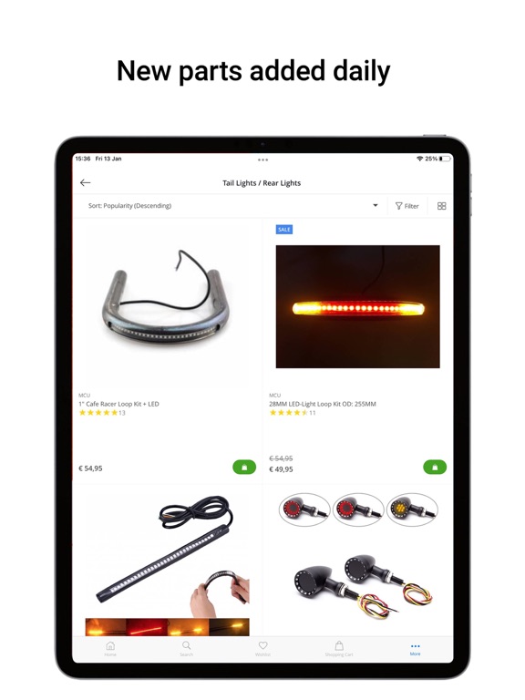 Screenshot #5 pour CafeRacerWebshop.com