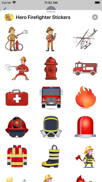 Hero Firefighter Stickers