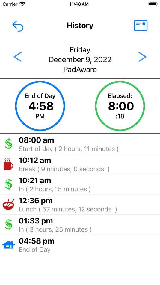 #4. PadAware™ Time Clock (macOS) 由: PadAware
