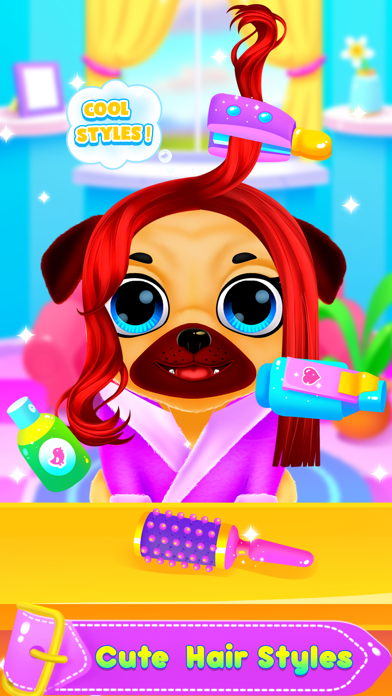 Puppy Pug at Animal Hair Salon Screenshot