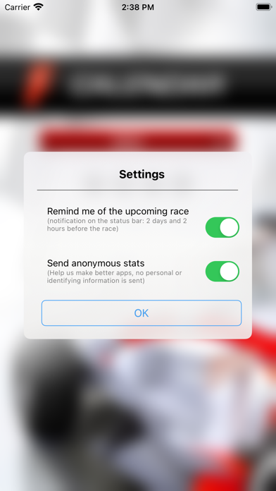 Formula Racing Calendar Screenshot