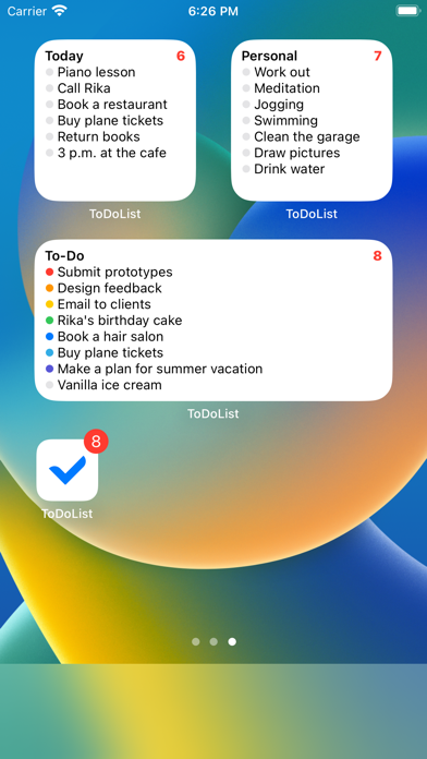 Screenshot #2 pour To-Do List Widget Reminders