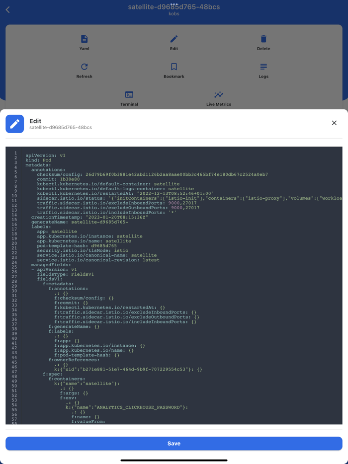 kubenav - Kubernetes Dashboard