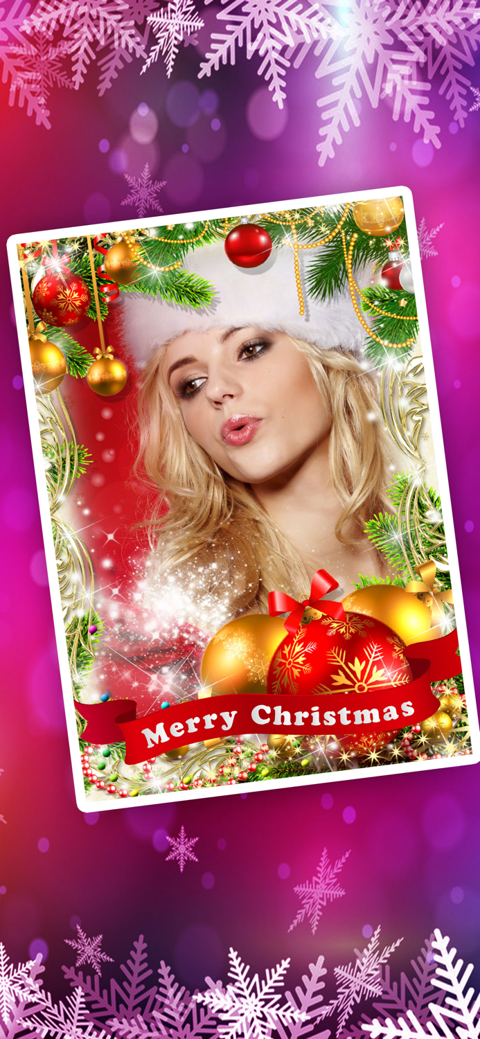 Christmas Photo Frame and Wishes