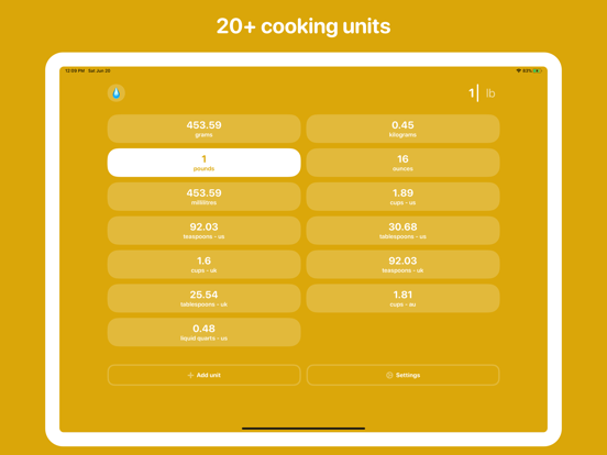 Screenshot #5 pour Cook - unit converter