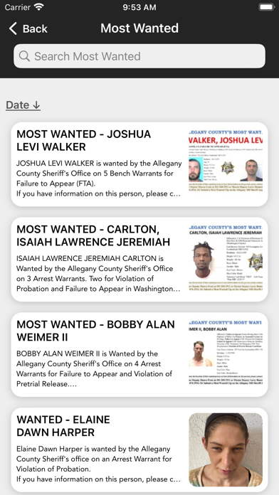 Allegany County Sheriff MD Screenshot