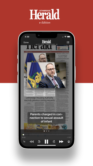 Lethbridge Herald e-Edition Screenshot