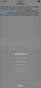 myMIDI Spy UDP screenshot #3 for iPhone