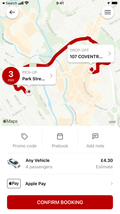 Regency Taxis Screenshot