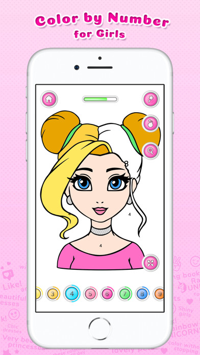 Screenshot #1 pour Color by Number for Girls