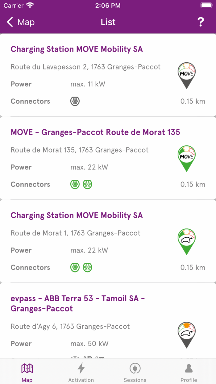 MOVE – Recharge your car