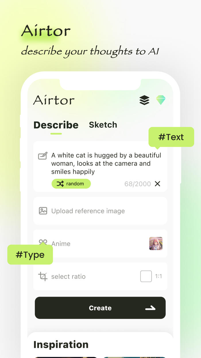 Airtor AI Art Avatar Editor