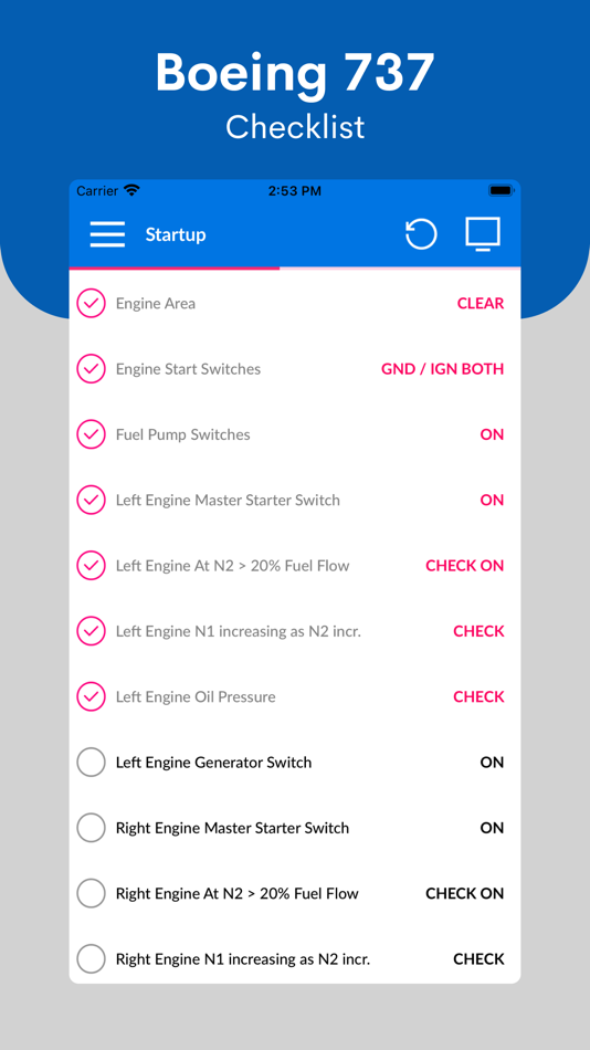 #3. Boeing 737 Checklist (iOS) 由: Bhavinkumar Satashiya