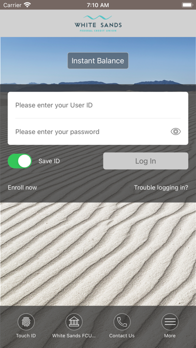 White Sands FCU Mobile Banking Screenshot