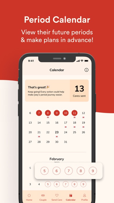 Blood Couple Period Tracker Screenshot