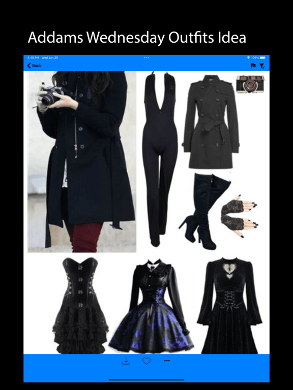 Dress Up : Addams wednesday iPad screenshot 1 - Entertainment app