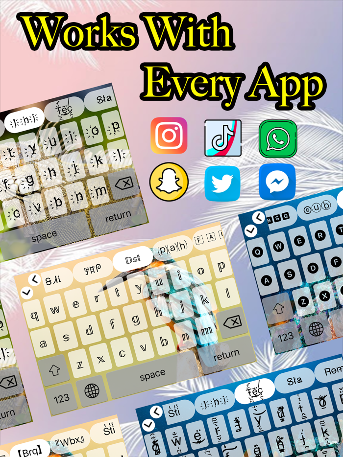 Keyboard Fonts and Background