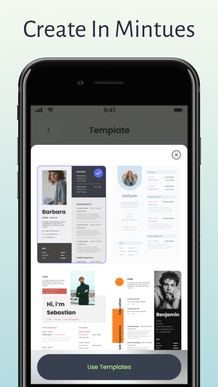 iResume Creator Easy Bulider