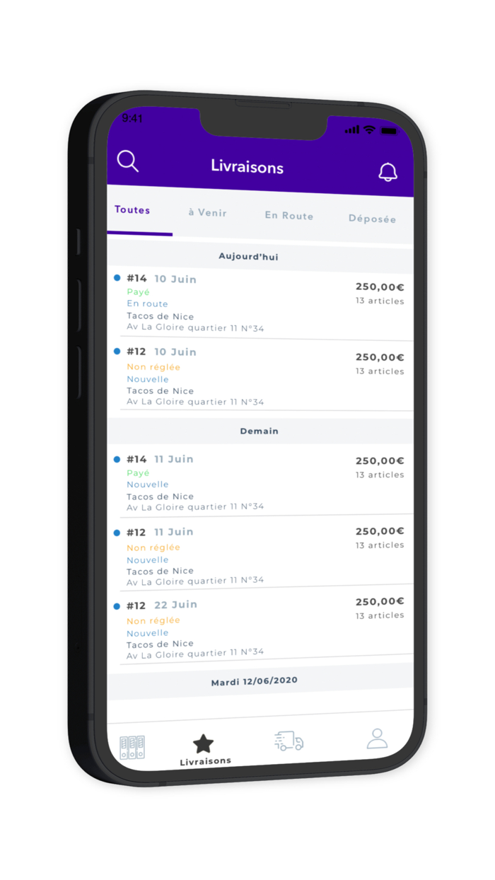 Connect Service Livreur